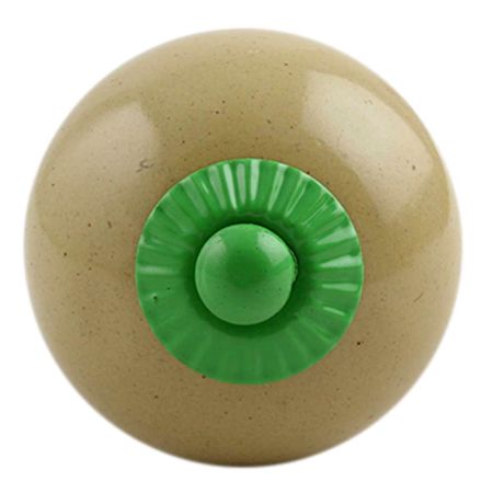 Spanish Olive Green Fitting Ceramic Knob